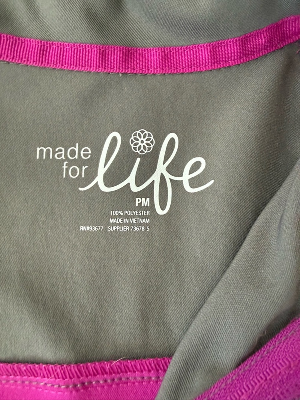 Made For Life Track Jacket Women’s Petite Med Purple Gray Full Zip Athletic E27 - Picture 2 of 5